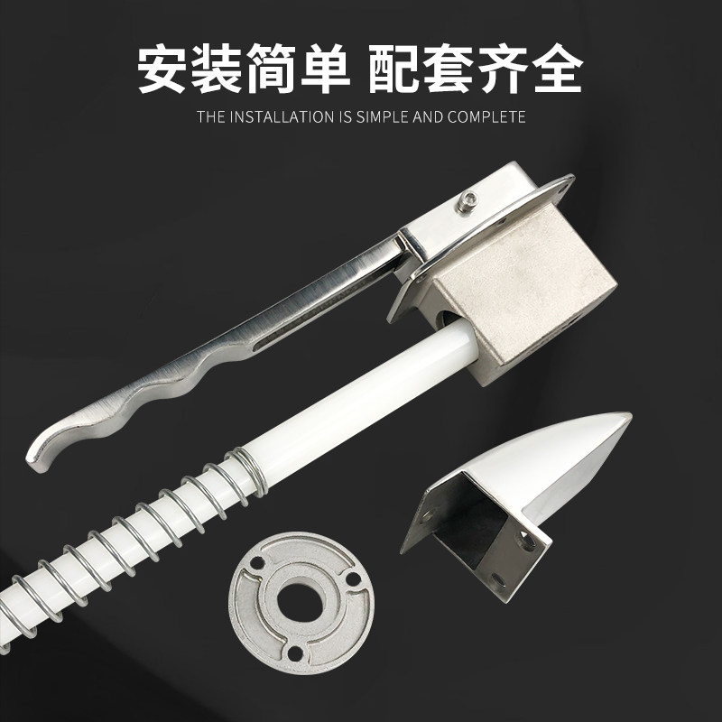 冷库推拉门不锈钢内开门器轻型重型中型平移门安全推杆拉手防盗锁