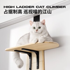 喵乎汪也挂式门后猫爬架墙上跳台门挂悬挂猫架门上猫跳板猫咪挂门
