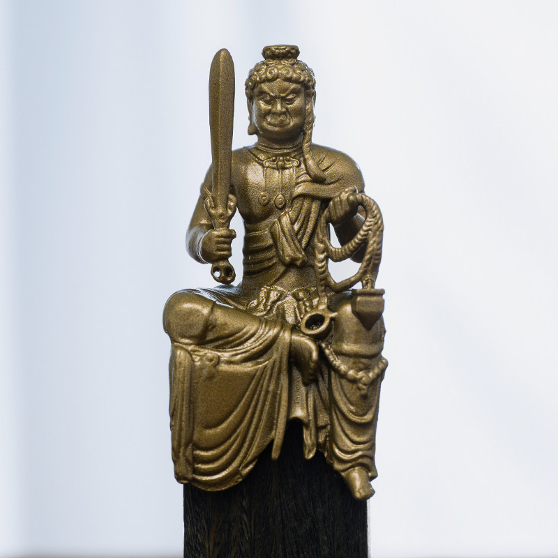 不动尊明王菩萨摆件佛像不动明王菩萨属鸡雕像随身佛像黄铜像小款