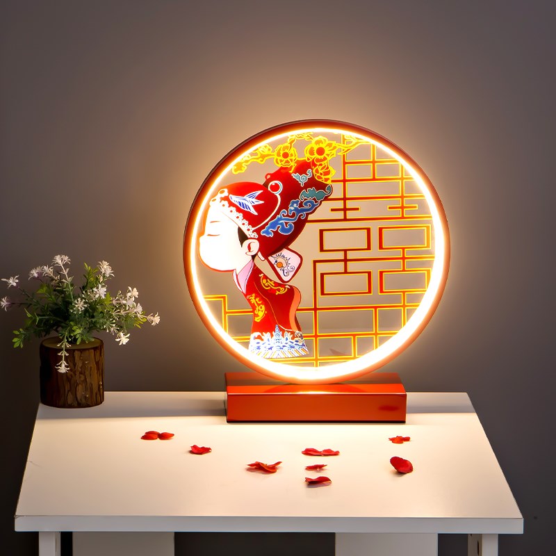 结婚台灯婚房床头灯卧室创意灯结婚礼物长明灯婚庆新婚红色陪嫁灯