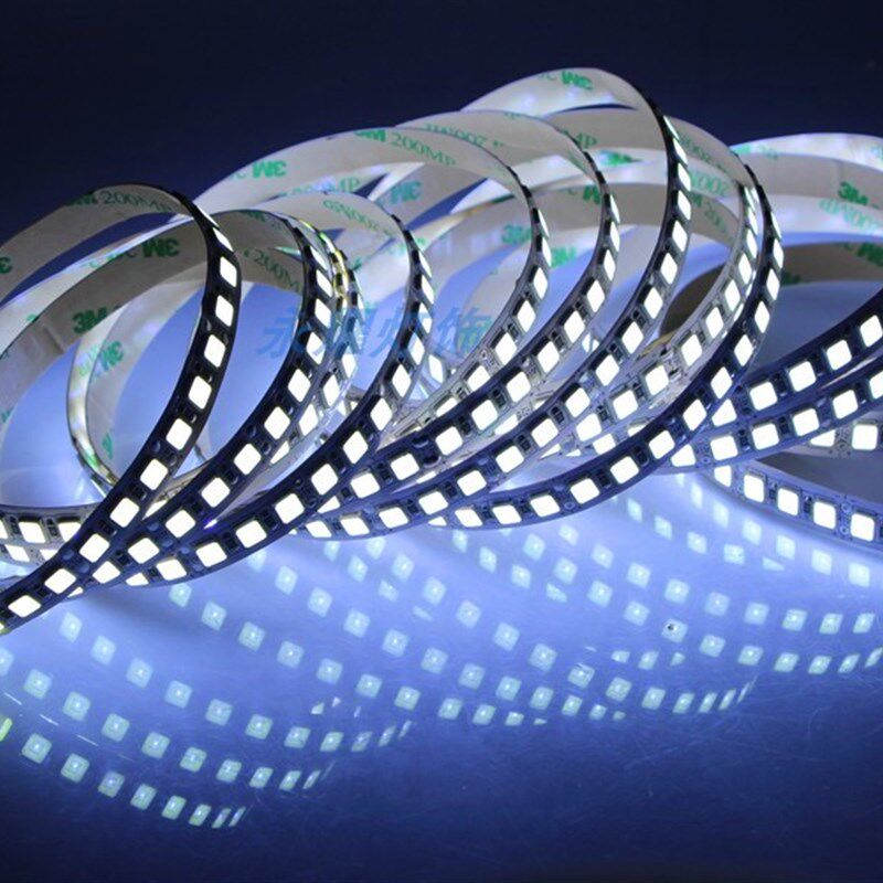 高亮12V伏5050灯带单排120灯LED单色暖白红绿蓝光RGB七彩变色灯条