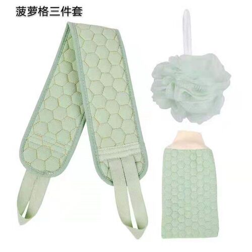 成人沐浴球双面拉背条洗澡巾神器搓澡巾长条