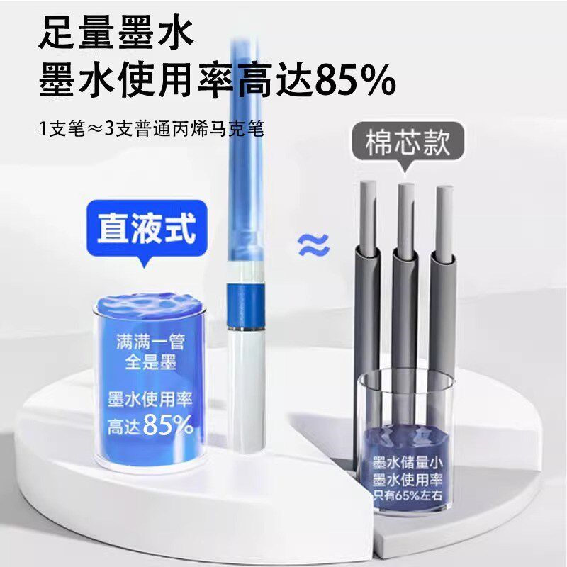 优乐彼直液式丙烯马克笔软头小学生美术水彩笔儿童可水洗套装60色