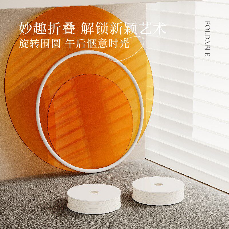 十八纸台面展示台圆形展架可折叠摆台桌面摆放装饰拍摄陈列置物架