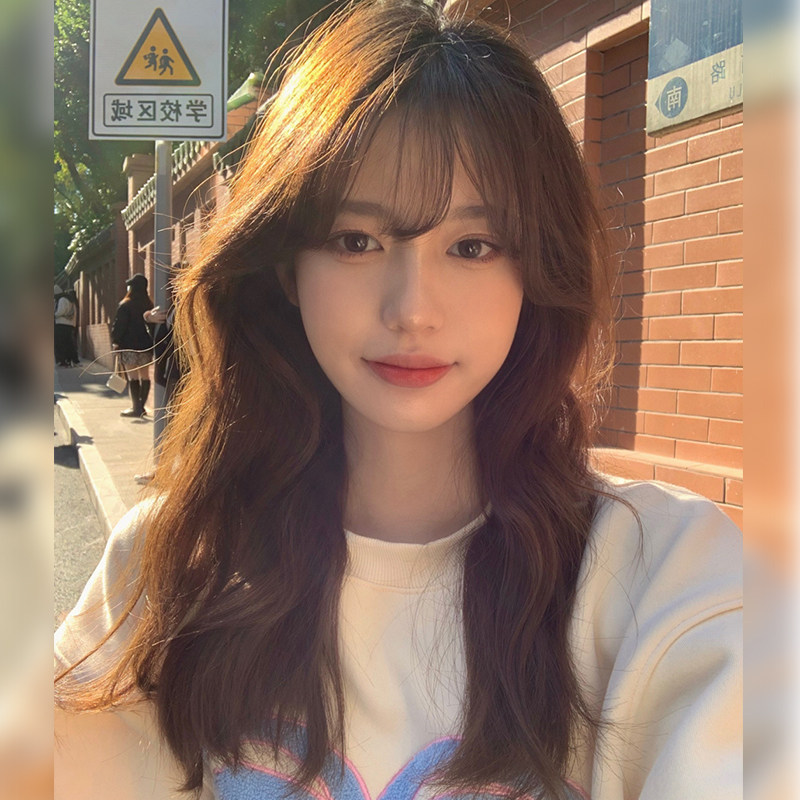 假发女长卷发羊毛卷全头套式自然Lolita自然洛丽塔圆脸女生网红jk