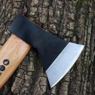野人Bushcraft户外野营锰钢核桃木柄手斧剁骨砍树劈柴丛林斧子