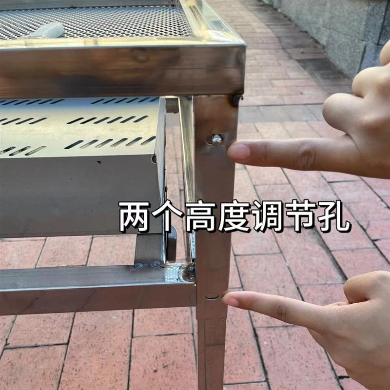 家用摆摊烧烤桌子大面积老式架野外露营夜市很耐用的烧烤炉木炭桌