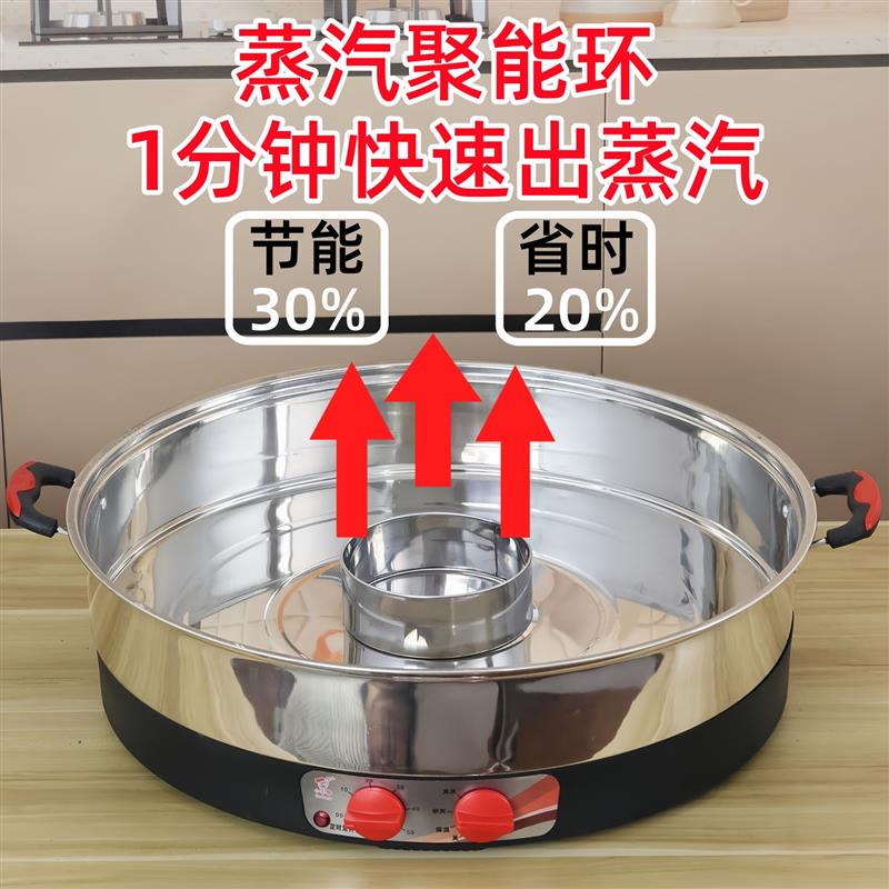 电蒸锅家用商用大容量多层电蒸笼多功能蒸菜馒头三层不锈钢蒸汽锅