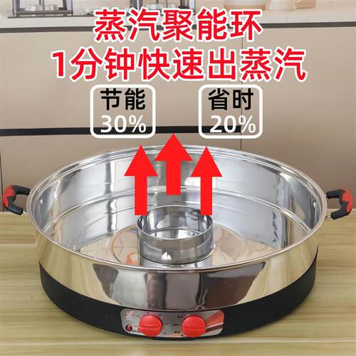 电蒸锅家用商用大容量多层电蒸笼多功能蒸菜馒头三层不锈钢蒸汽锅