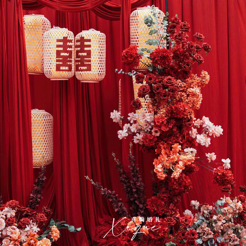 婚庆舞台背景纱幔加厚牛奶丝婚礼幕布帷幔打底布高弹力装饰吊顶布