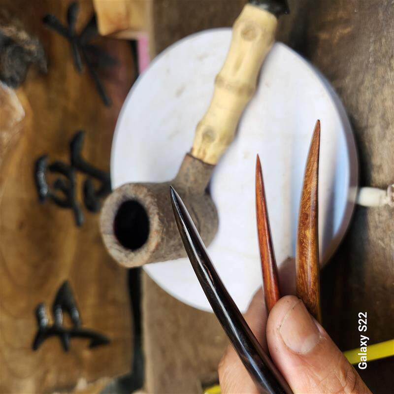 档手作实木烟斗压棒刮刀铲烟灰翘棒偏心内凹底烟斗填草棒防熄火