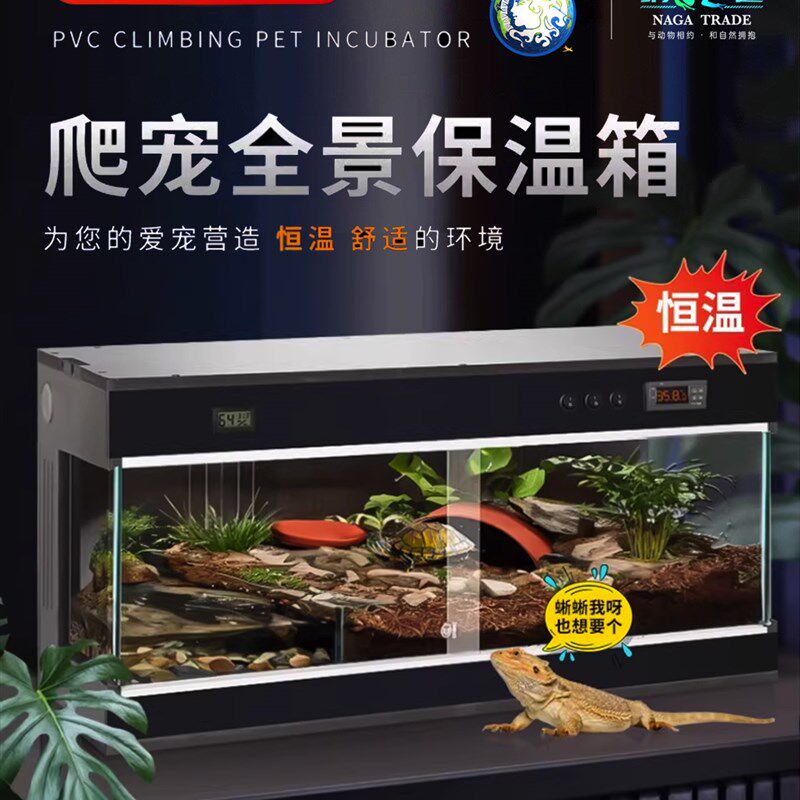 爬行动物宠物Pvc绝缘繁殖箱角蛙蜥蜴壁虎蛇龟鬃狮爬行动物箱景观