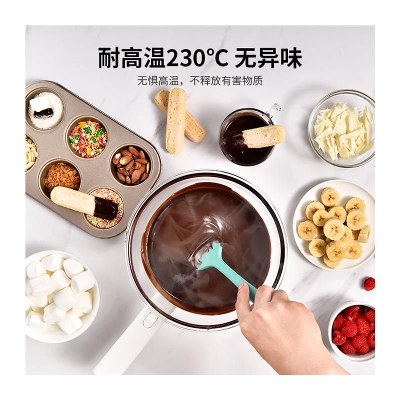 烘焙硅胶刮刀食品级不粘锅一体式耐高温烘培翻拌铲长柄大号搅拌刀