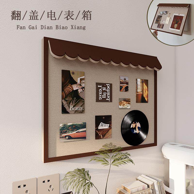 入户玄关墙面装饰创意屋檐电表箱装饰画轻奢高级感配电箱遮挡挂画