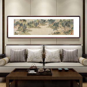 文征明浒溪草堂国画山水画名人字画客厅装饰画书房办公室带框挂画