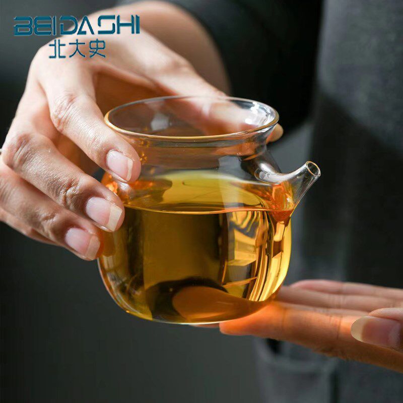 北大史日式迷你玻璃公道杯加厚耐热小号分茶器高硼硅无耳功夫茶杯