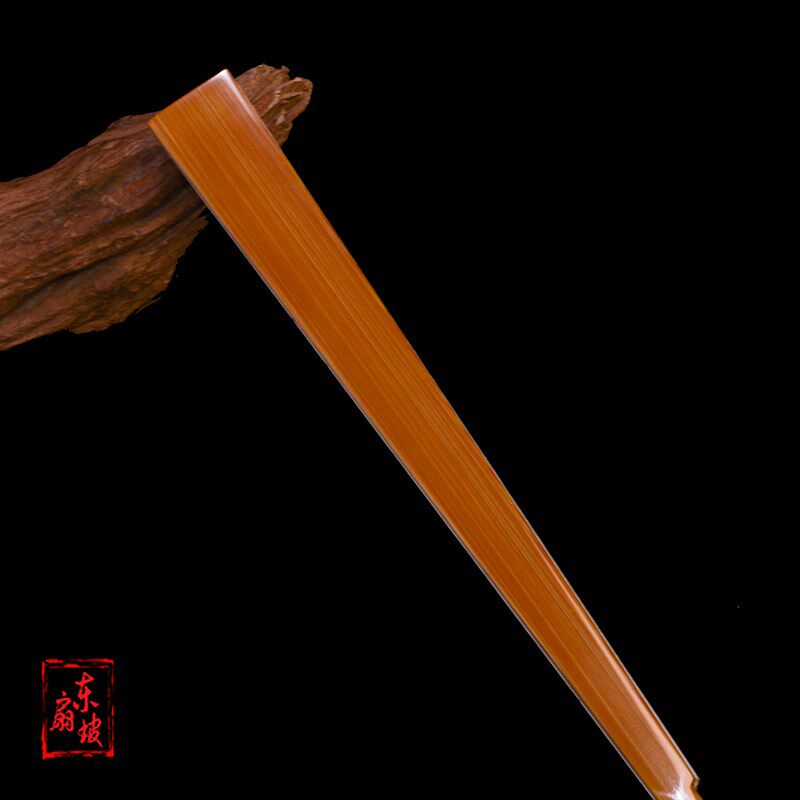 韦美芬制9.5寸16方精工纯手工老玉竹折扇蜻蜓头老料扇骨文玩扇子