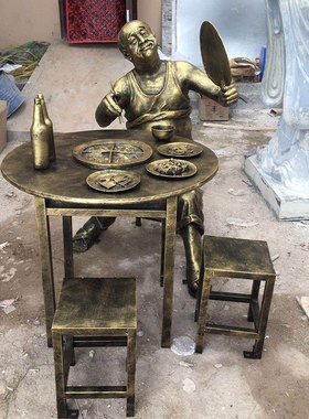 石膏定制烧烤雕像定做新疆烤串1.8米等大人物雕像订火锅小吃摆件