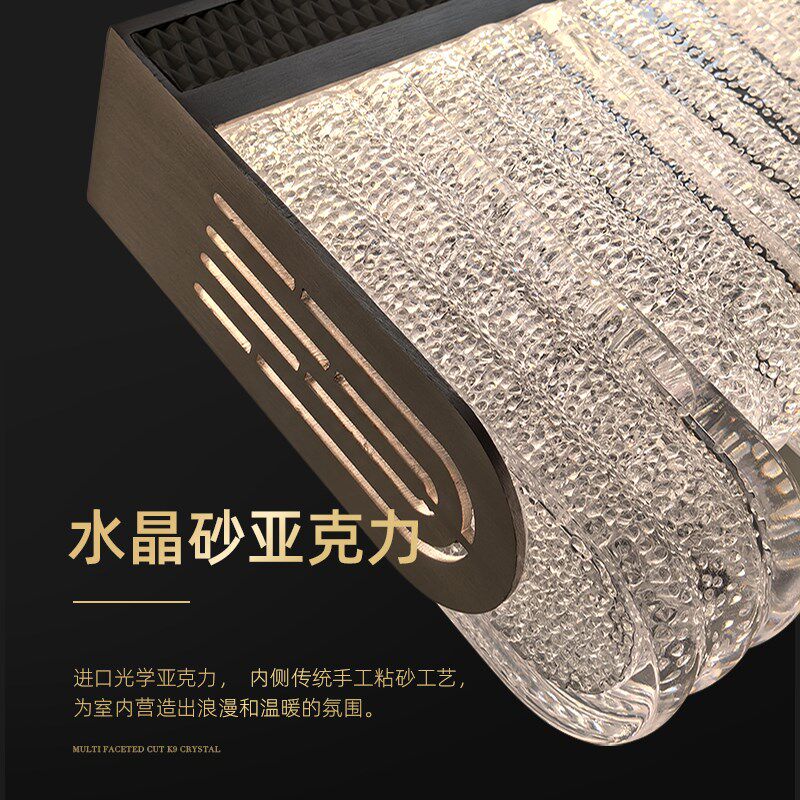 卧室水晶吸顶灯2024新款轻奢水晶吸顶灯简约现代网红水晶灯亚克力