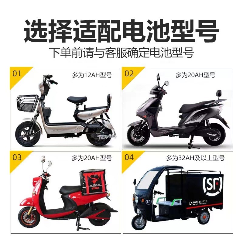 电动两轮三轮车充电器48V20AH72V20AH60V20Ah快充铅酸电动车通用