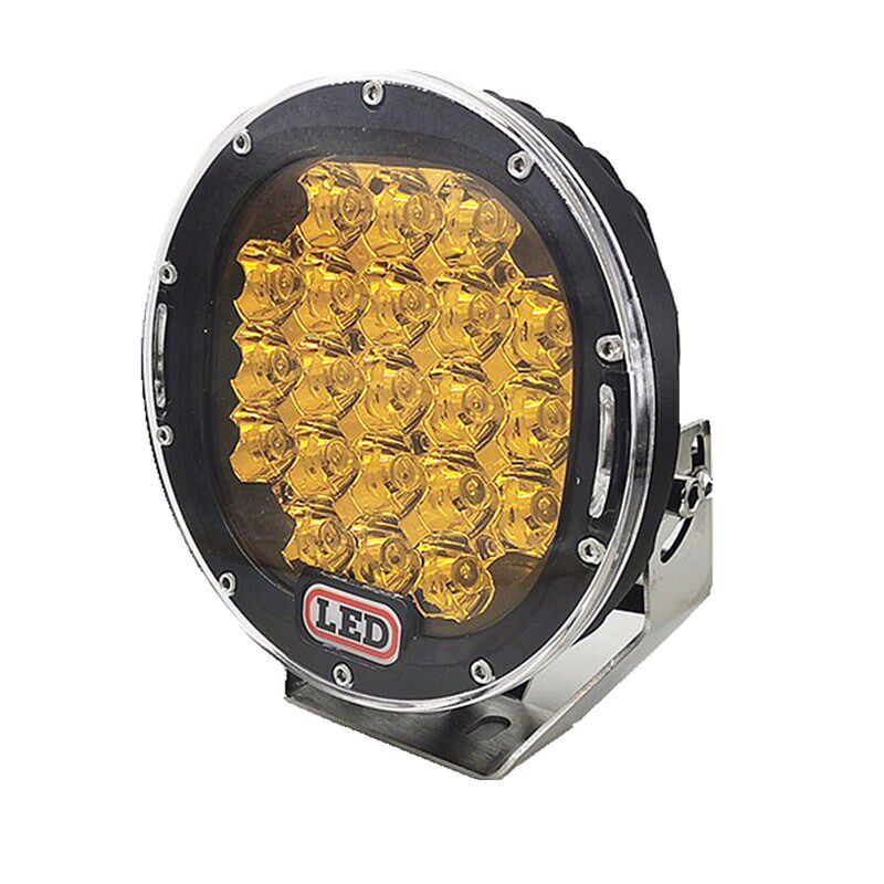 越野车强光LED射灯加装车顶前杠灯雾灯前大灯7寸9寸圆灯12V24V灯
