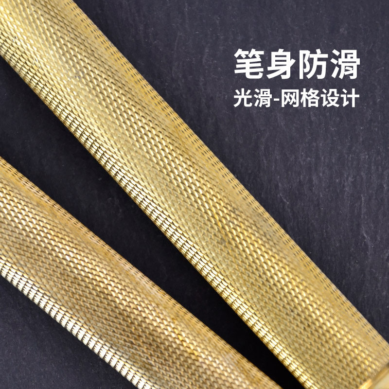 黄铜弯头点穴笔拨筋棒经络穴位按摩工具实心大号足底身体通用按压