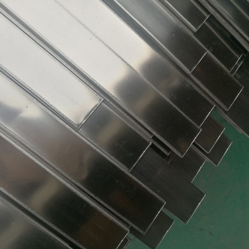 304不锈钢双面光面扁钢扁铁扁条抛光加工定制打孔圆边拉丝镀色6米