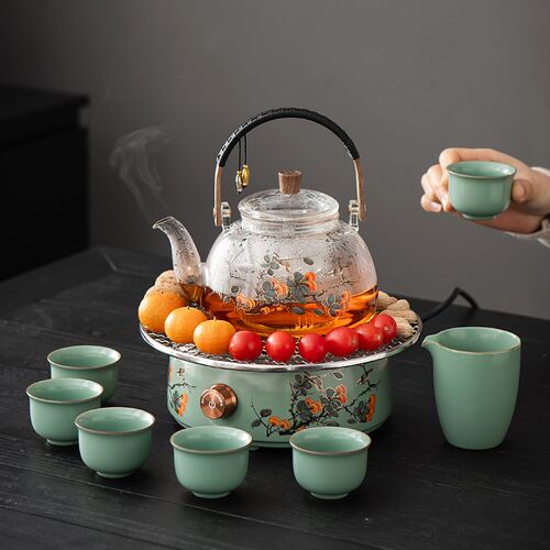 电陶炉煮茶器加厚耐热玻璃煮茶壶2025款提梁泡茶壶电热煮茶炉烧水