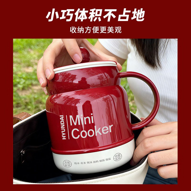 韩国电炖杯多功能养生杯热杯小型智能电火热煮锅办公室迷你电煮杯