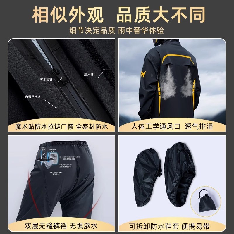 冬季加绒外卖骑手装备加厚雨衣防雨防寒服保暖代驾骑行服分体套装