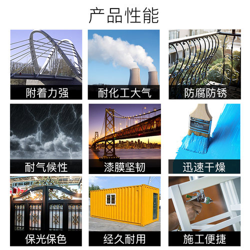 双虎漆醇酸调和漆栏杆铁木门窗彩钢瓦钢结构翻新防锈防腐金属油漆