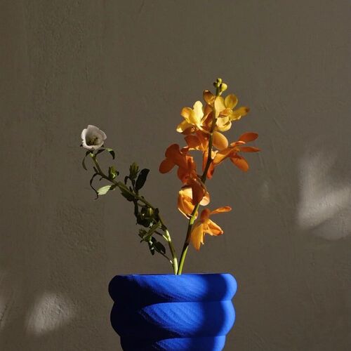 冇花丨邓丹丹 克莱因蓝花器 手作陶瓷名宿酒店餐桌装饰插花花瓶