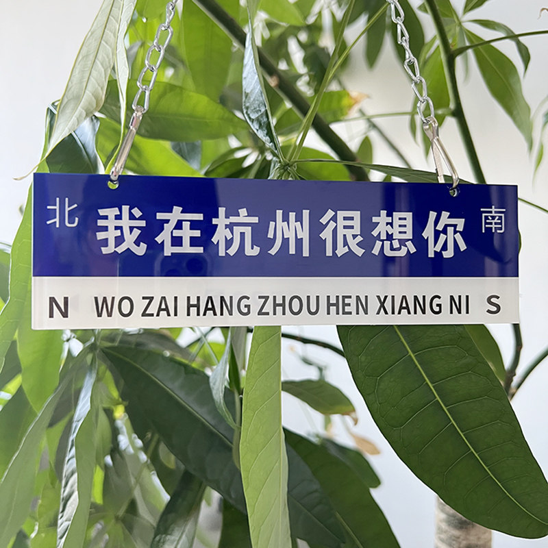 网红路牌定制打卡指示牌可移动挂牌街道我在重庆温州南宁深圳西安