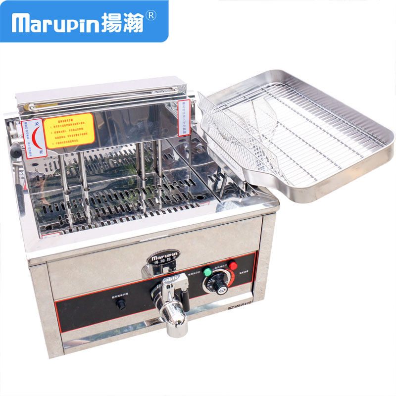 扬瀚Marupin玛炉品台式电炸炉商用炸锅鸡排炸炉发热管后翻油炸锅