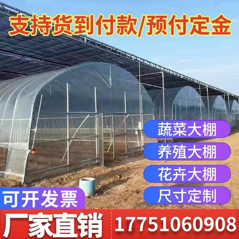 简易温室钢管大棚骨架家用养殖连体蔬菜大棚全套配件可定制