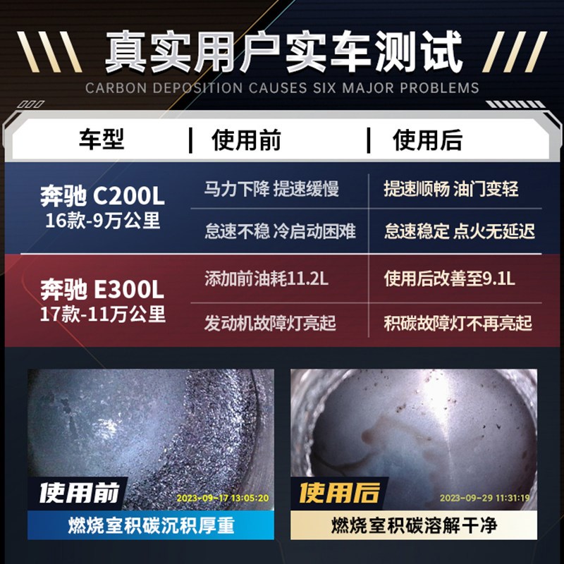 适用奔驰汽车三元催化清洗剂燃油宝除积碳C级E级S级GL发动机清理