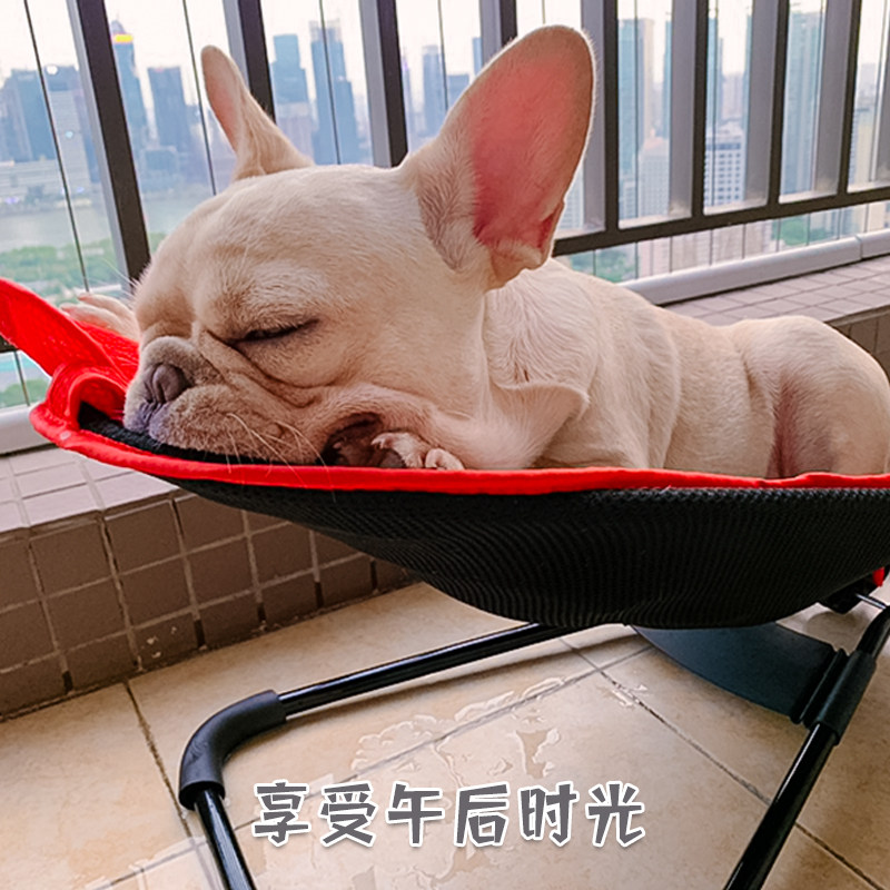 宠物摇摇床弹簧床法斗泰迪狗狗晒太阳沙发床离地椅摇床折叠床椅子