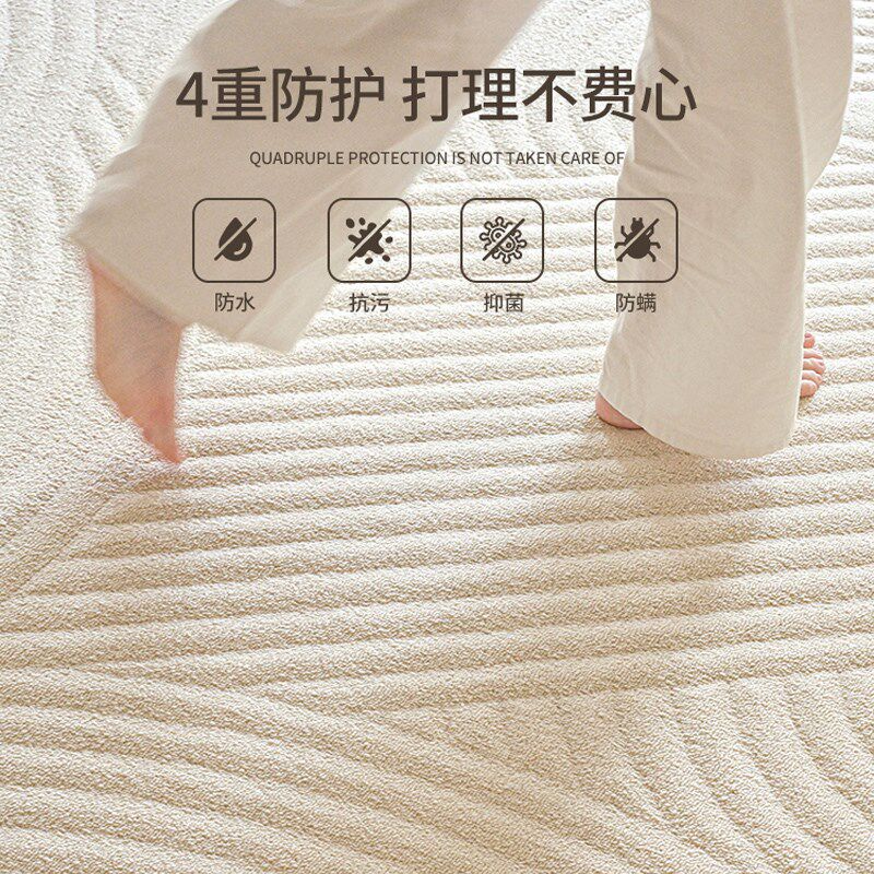地毯客厅卧室2024年新款硅藻丝可擦洗免洗防水大面积全铺地垫