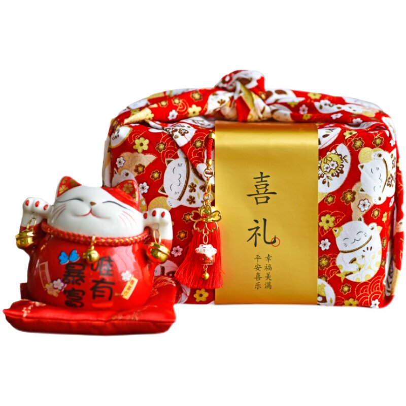 招财猫乔迁新居结婚礼品新婚订婚礼物送新人闺蜜碗筷餐具礼盒套装