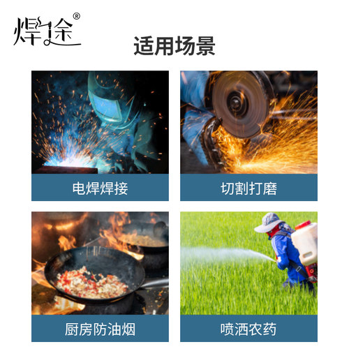 透明防护面罩全脸头戴式厨房炒菜做饭焊接头罩打磨防飞溅电焊面罩