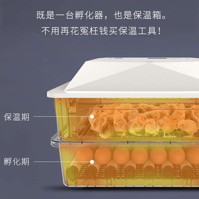 孵化器小型家用自动智能孵蛋器小鸡芦丁鸡孵化机孵化箱USB6-104枚