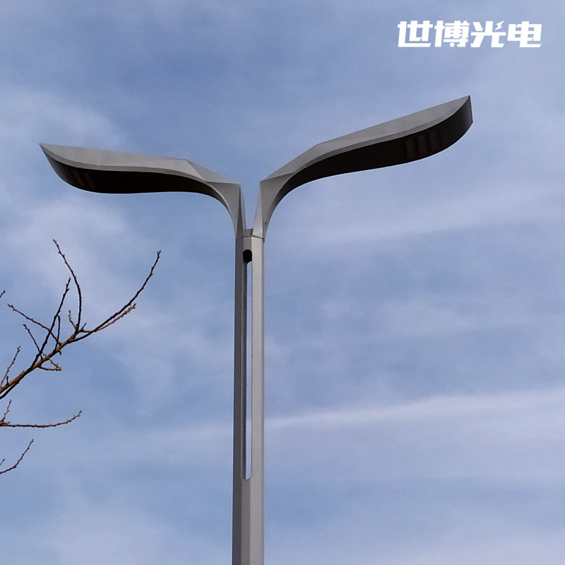 12米双臂路灯杆8米单臂市电路灯户外防水广场10米自弯臂灯杆厂家