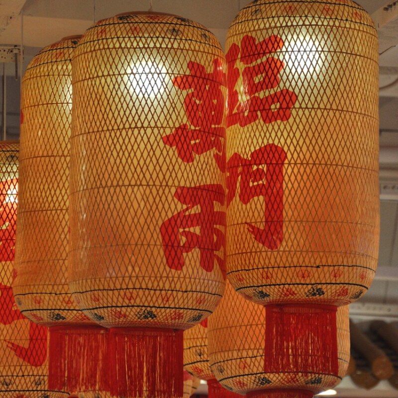 竹编油纸灯笼挂饰朱光玉火锅店吊灯港式潮汕复古餐厅茶楼装饰宫灯