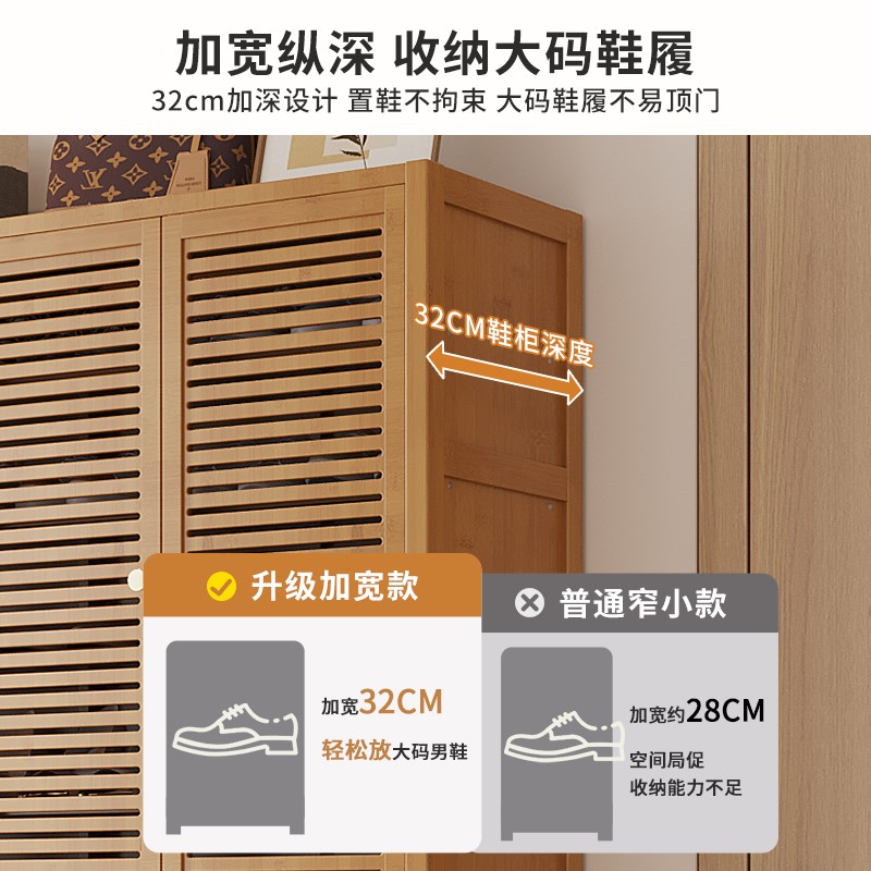 家用门口超大容量鞋架电梯口高级感玄关入户一体鞋柜带门防尘多层