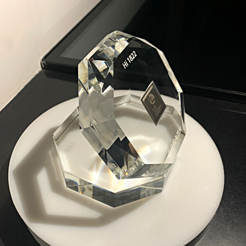 高透明芯片展示架电路板摆台模块压克力水晶陈列封装八角菱形托架