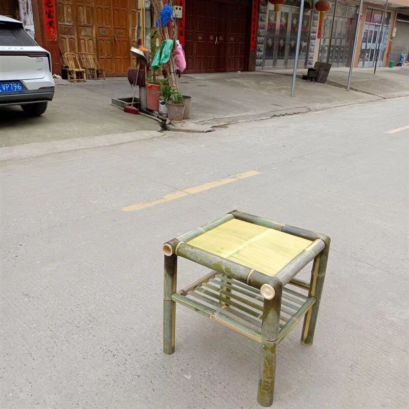 竹制品家具禅意竹餐桌茶桌新中式正方形茶舍竹茶几竹桌子老式