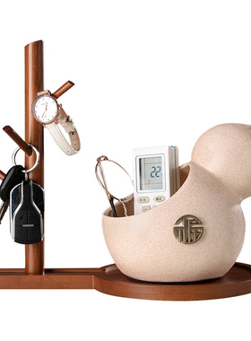 新中式玄关钥匙收纳葫芦摆件进门门口入户陶瓷鞋柜客厅家居装饰品