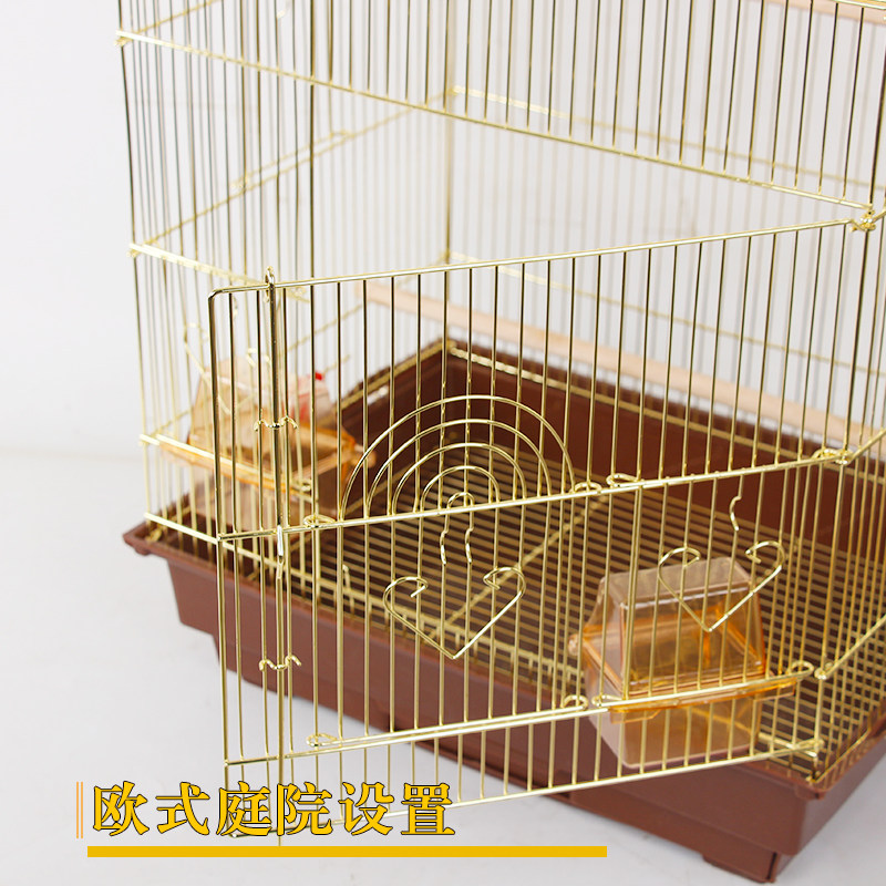 欧式大鸟笼玄风虎皮鹦鹉金大型鸟笼子大号别墅豪华铁艺鸟笼繁殖箱