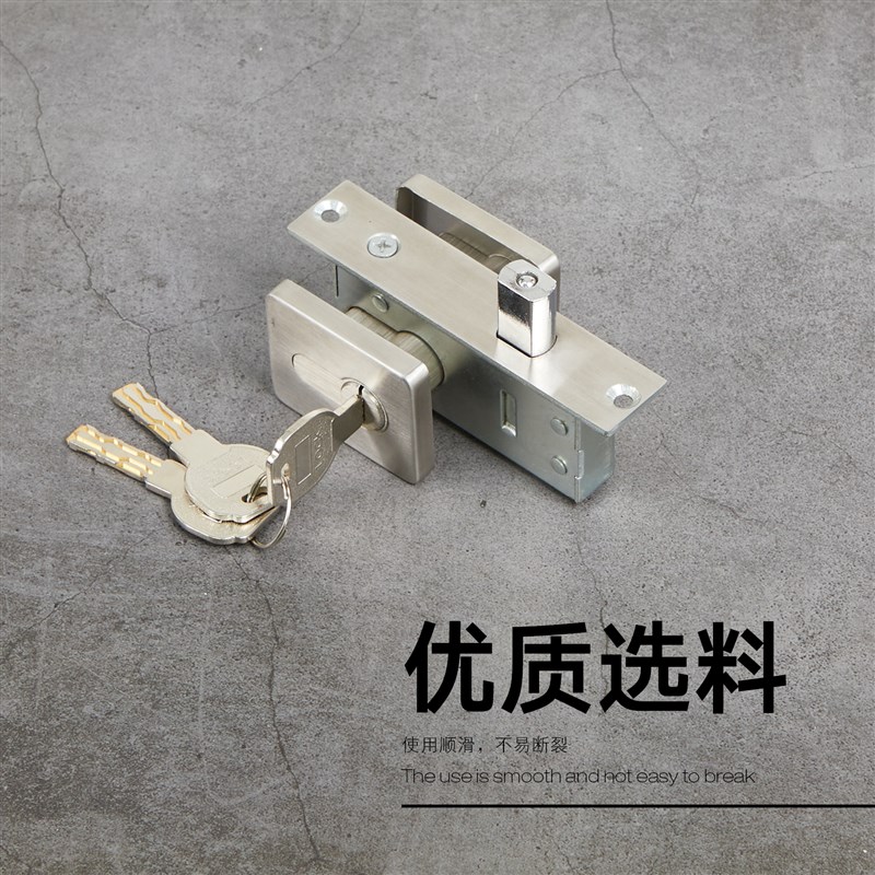 铝合金门锁适用于有框门地锁 断桥门地弹门包框平头地锁 广东产铝