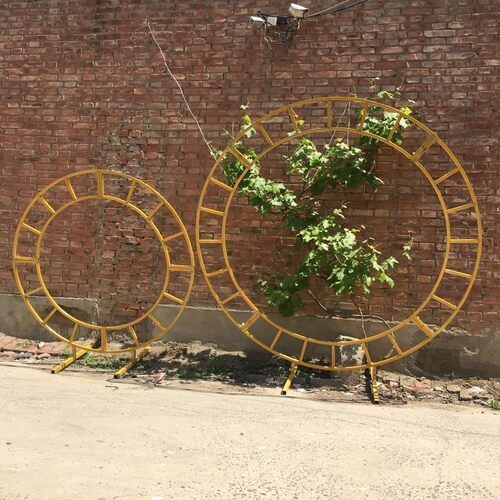 婚庆道具铁艺圆环背景屏风花门架子户外草坪婚礼架子植物攀爬藤架